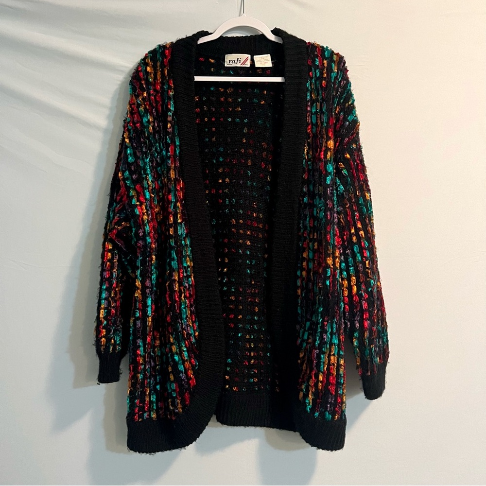 Vintage Rafi Colorful Knit Cardigan size 40 Women’s